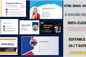 make HTML email signature, clickable HTML email signature for gmail, outlook etc