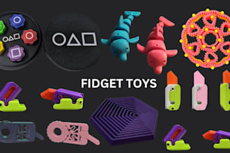 sculpt fidget toys 3d articulated model prototype ball flexi model for printing