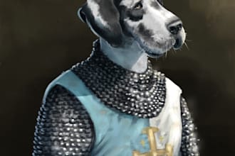 draw amazing portrait of your pet