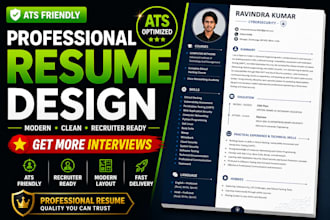 design a professional ats friendly resume CV