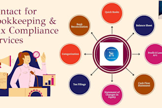 do bookkeeping, quickbooks, bank reconciliations and financial reports