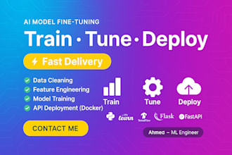 build, train, and deploy custom ml models, api for inference