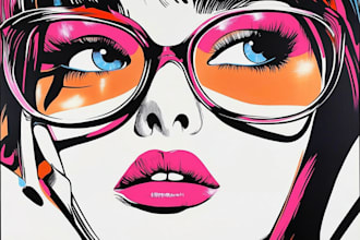 draw comic pop art portrait