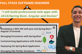 develop scalable web application using java spring boot, angular