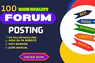 forum posting or forum backlinks or contextual links