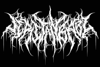 design death metal, black metal and heavy metal logo for your band