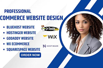 do bluehost hostinger godaddy website design wix squarespace ecommerce website