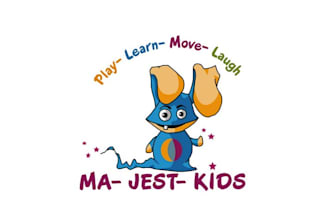 design popular kids play learn logo