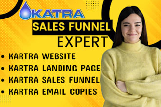 design or redesign kartra sales funnel landing page website kartra email copies