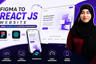 convert figma to react js website using tailwind CSS