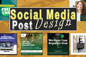 social media posts  linkedin carousel design, ad design, web banner