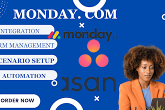 automate your sales process with CRM ,monday project management, asana trello