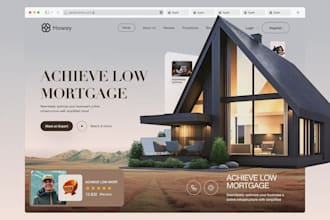 create a mortgage website, real estate website, loan website, insurance website