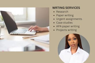 do professional reports, paper, case studies, research and project writing
