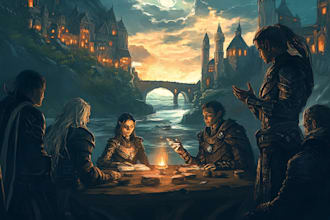 create a dnd party art and d and d character for you