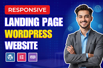 design, redesign wordpress website landing page elementor pro or trainer website