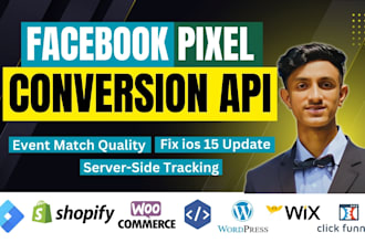 setup meta pixel facebook conversion api on shopify wordpress clickfunnel kajabi