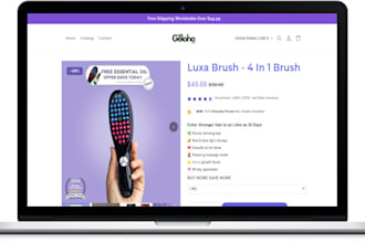 create shopify landing page design or one product store with gempages,pagefly