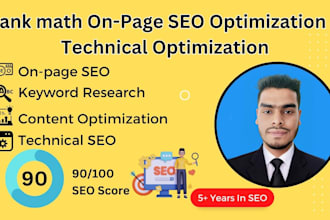 do on page SEO and rank math optimization for your website