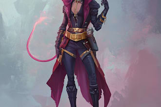 draw a dnd character art and dnd character design