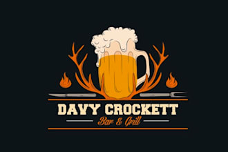 design spotless reputed new bar and grill logo