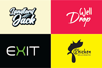 create a typography poster design and font logo design