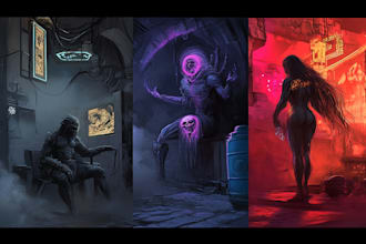 do concept art fantasy, horror, science fiction character