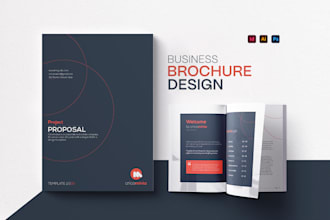 design business brochure, company profile, annual report or proposal