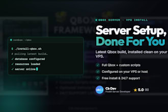 create and install a latest qbox framework fivem server