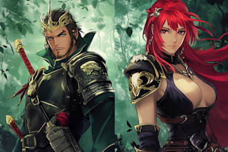 create character illustrations for fantasy, anime, games