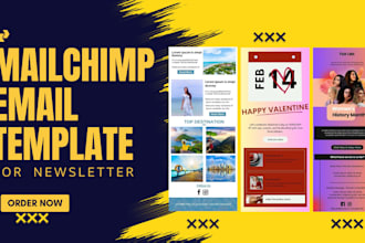 design a professional mailchimp email template for your newsletter