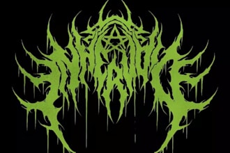 draw a metal band logo