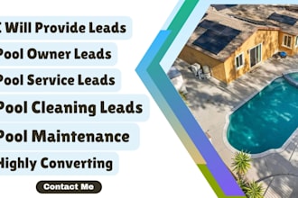 provide swimming pool leads for pool service