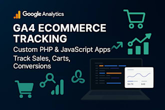 setup google analytics 4 ecommerce tracking for custom app PHP javascript