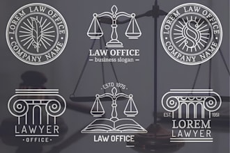 do modern legal, attorney and law firm logo or any graphics design