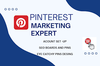 set up optimize and manage pinterest boards and  pins