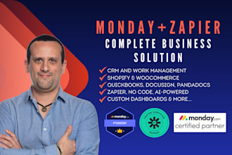 setup monday and zapier to automate your entire business