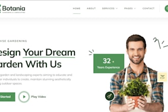 create garden and landscape services website