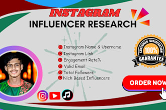 find best instagram influencer research list for your niche