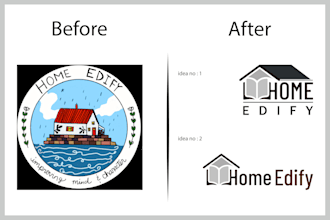 redesign, trace, blend, modify, edit your logo in high res