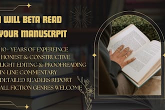 beta read your short stories and manuscripts