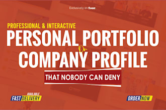 design interactive company profile or personal portfolio in 2 hrs