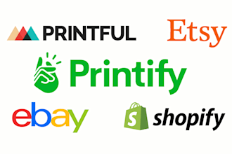 setup your etsy, ebay, shopify store with printify printful