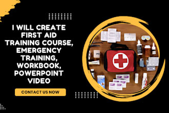 create first aid training course, emergency training, workbook, powerpoint video