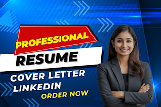 do professional resume cv, cover letter,  linkedin profile
