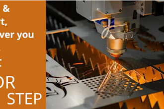 draw your ideas and convert  to dxf vector for laser cutting