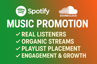 promote your spotify and soundcloud music to real listeners for organic streams