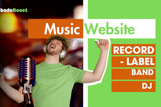 create a music website for music artist, dj, band, or music producer
