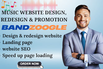design bandzoogle music website redesign dj website do artist website promotion