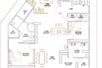 draft autocad 2d architectural floor plan drawing, elevation